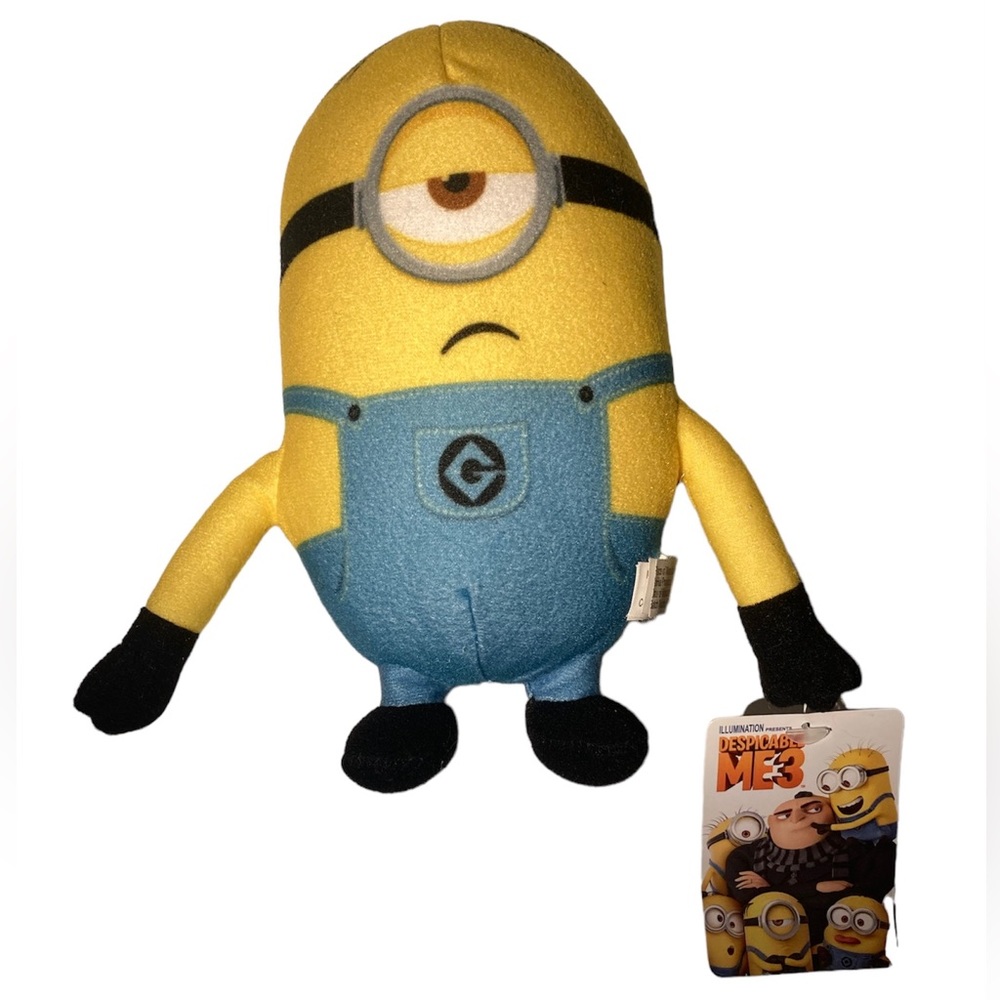 Despicable Me 3 The Minion Stuart One Eye Sad Face Plush 8"